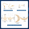 DIY Moon & Star Dangle Earring Making Kit DIY-UN0004-31-3