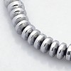 Electroplate Non-magnetic Synthetic Hematite Rondelle Beads Strands G-J216B-08-1