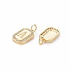 Brass Micro Pave Clear Cubic Zirconia Pendants KK-S356-767A-2