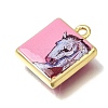 Printed Brass Pendants KK-CBAE379-02G-A-2