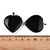 Natural Obsidian Pendants G-S364-006F-3