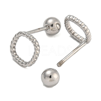 304 Stainless Steel Cartilage Earrings EJEW-B066-01H-P-1