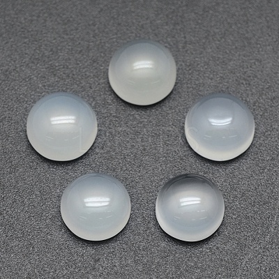 Natural White Agate Cabochons G-E492-H-23-1