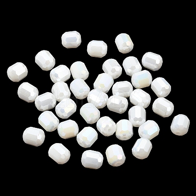 Electroplate Opaque Column Glass Beads EGLA-A043-02-PL03-1