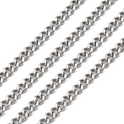 Tarnish Resistant 304 Stainless Steel Twist Chains CHS-K001-19-4.5mm-1