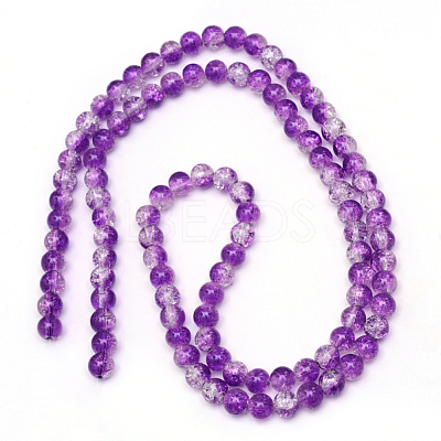 Baking Paint Crackle Glass Bead Strands X-CCG-S001-4mm-14-1