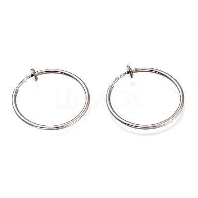 Non-Tarnish 304 Stainless Steel Retractable Earrings STAS-O135-01G-02-1