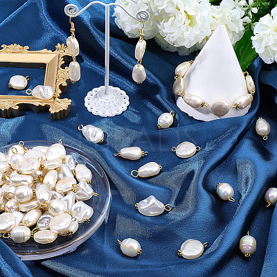 120Pcs 6 Styles Acrylic Imitation Pearl Pendants and Links FIND-BM0001-21-1