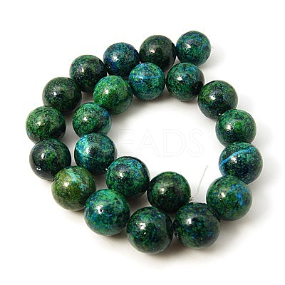 Synthetic Chrysocolla Beads Strands G-L529-B01-8mm-1
