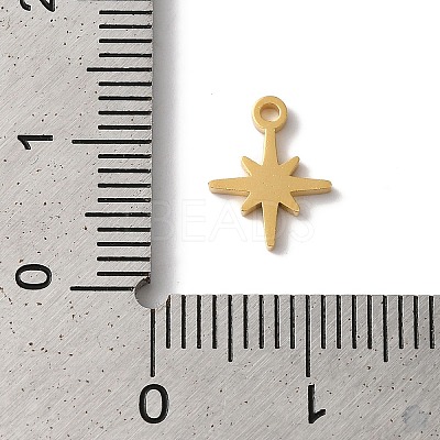 PVD Vacuum Plating 304 Stainless Steel Charms STAS-L081-010G-1
