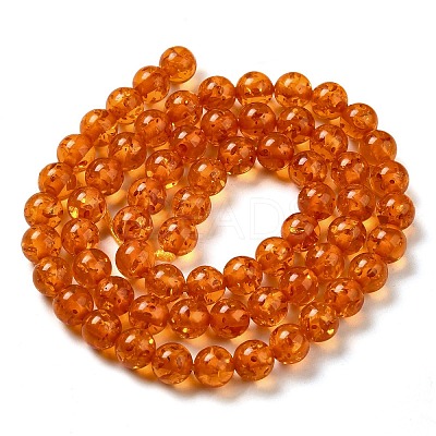 Resin Imitation Amber Beads Strands RESI-Z017-01A-1
