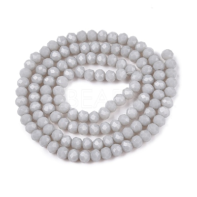 Opaque Solid Color Imitation Jade Glass Beads Strands EGLA-A044-P3mm-D19-1