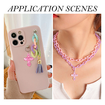 20Pcs Transparent Acrylic Pendants TACR-TA0001-66-1
