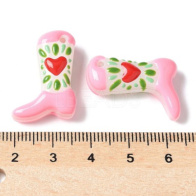 Painted Glass Beads Enamel Beads X1-BLOW-D300-01D-1