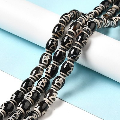 Tibetan Style dZi Beads Strands G-F726-A15-1