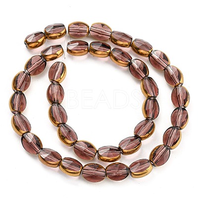 Electroplate Transparent Glass Beads Strands EGLA-G037-03A-HP05-1