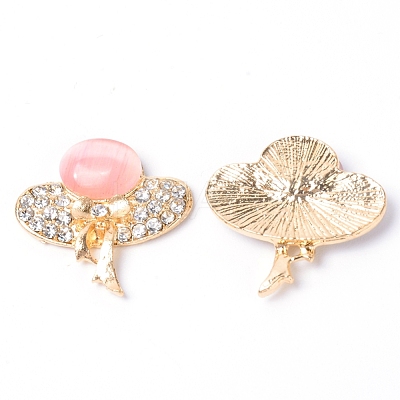 Alloy Crystal Rhinestone Cabochons ALRI-WH0002-49-1