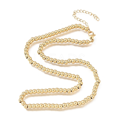 4MM Round 304 Stainless Steel Beaded Necklaces for Man and Women SA-CBAB767-16G-1