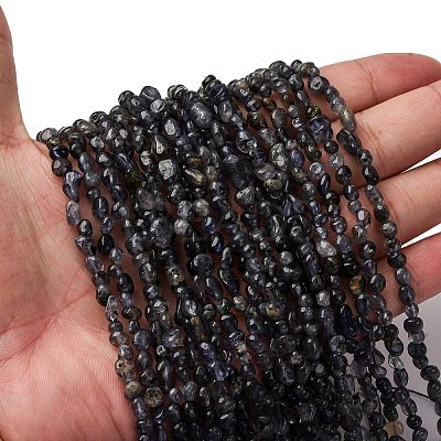 Natural Iolite/Cordierite/Dichroite Beads Strands G-I389-A34-01A-1