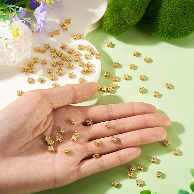 100Pcs Brass Beads KK-TA0008-91-1