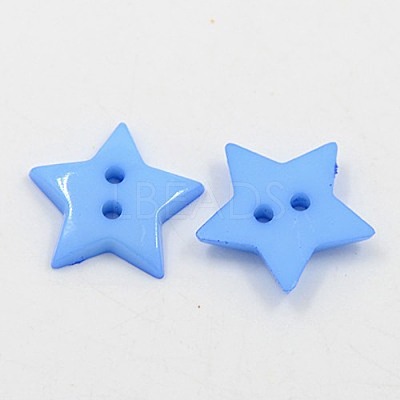 Acrylic Sewing Buttons X-BUTT-E070-B-M-1