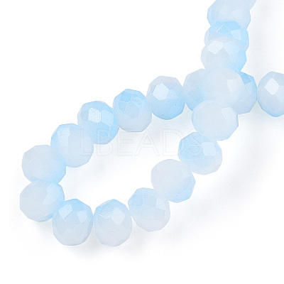 Two-Tone Imitation Jade Glass Beads Strands LS-GLAA-T033-01C-06-1