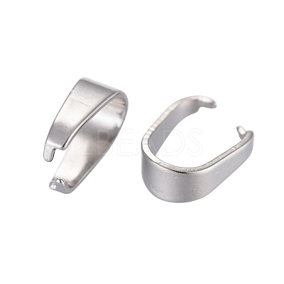 Tarnish Resistant 201 Stainless Steel Snap on Bails STAS-F117-16P-3x7-1