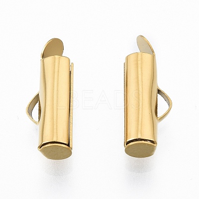 304 Stainless Steel Slide On End Clasp Tubes X-STAS-S115-01D-G-1
