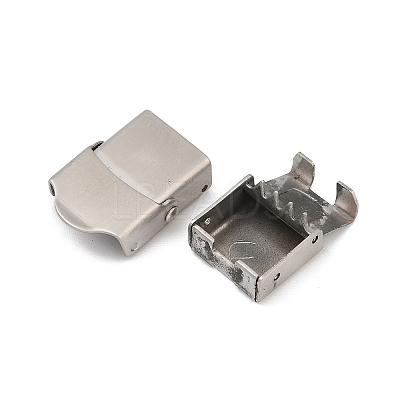 304 Stainless Steel Watch Band Clasps STAS-U055-01D-P-1