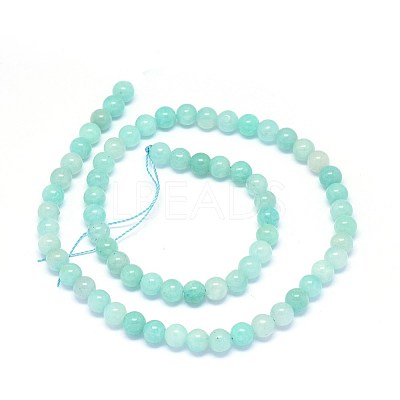 Natural Amazonite Beads Strands G-F602-02-6mm-1