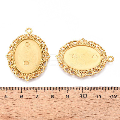 Non-Tarnish 304 Stainless Steel Pendant Cabochon Settings STAS-N114-02G-1