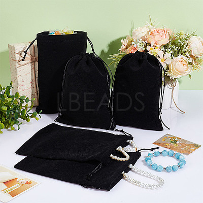 Velvet Packing Pouches Drawstring Bags ABAG-WH0046-30A-1