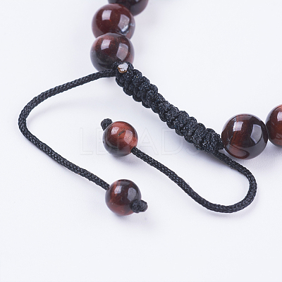Adjustable Nylon Cord Braided Bead Bracelets BJEW-F308-55I-1