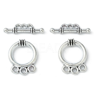 Tibetan Style Alloy Toggle Clasps LF10795Y-NF-1