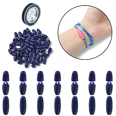 30Sets Plastic Breakaway Clasps KY-YW0001-64B-1