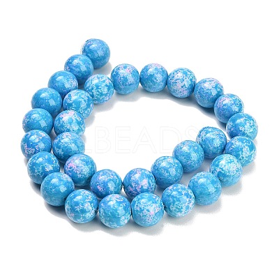 Baking Paint Glass Beads Strands GL-CBA8F4B-02J-1