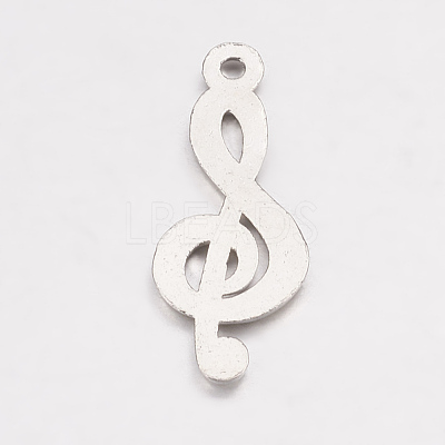 Tibetan Style Treble Clef Pendants TIBEP-R315-AS-LF-1