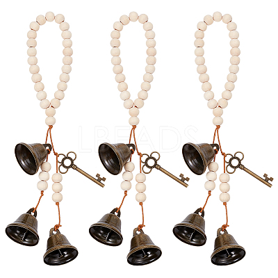 Iron Bell Pendant Decorations HJEW-OC00025-1