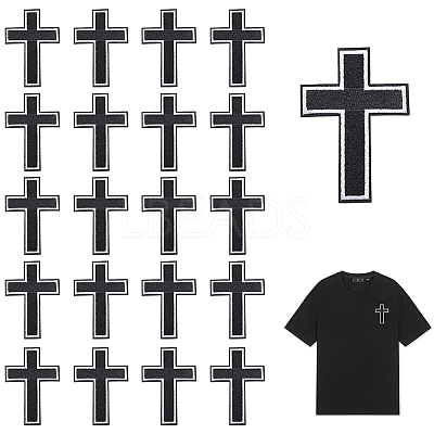 20Pcs Polyester Clothing Patches PATC-GA0002-02A-1