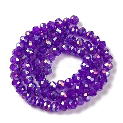 Baking Electroplate Glass Beads Strands DGLA-A039-J10mm-B05-1