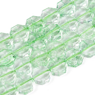 Transparent Crackle Glass Beads Strands GLAA-Q108-03A-07-1
