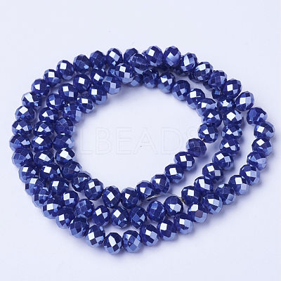 Electroplate Glass Beads Strands EGLA-A034-P10mm-A11-1