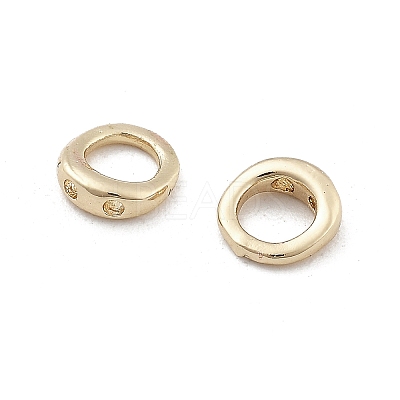 Brass Ring Charm Connectors KK-M306-04G-1