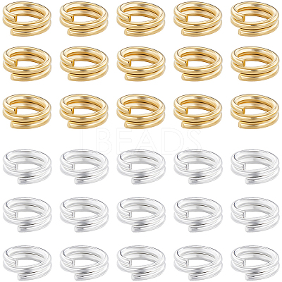 160Pcs 2 Colors Brass Split Rings KK-BBC0023-08A-1