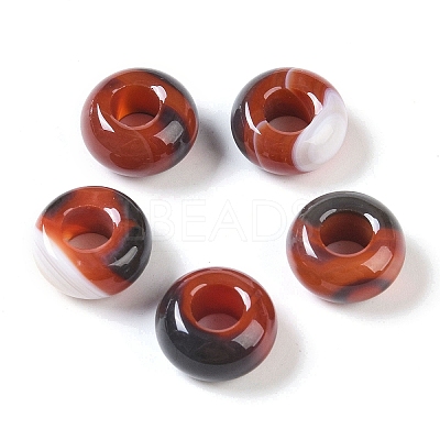 Natural Agate European Beads G-G740-14x8mm-36-1