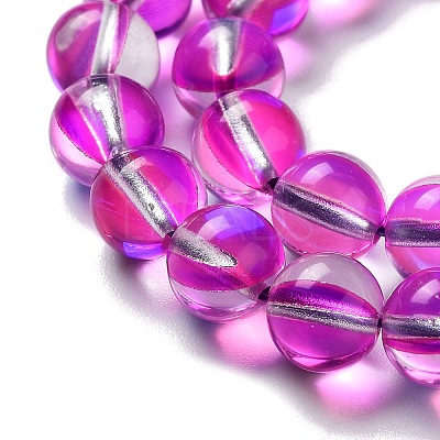 Synthetic Moonstone Beads Strands G-P528-J02-06-1