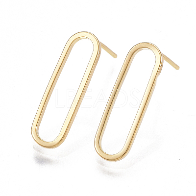Brass Stud Earrings X-KK-T038-484A-1