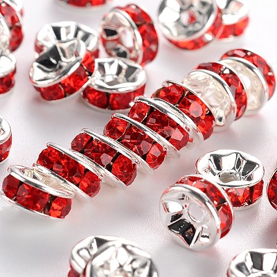 Brass Grade A Rhinestone Spacer Beads LS-RSB037NF-08-1