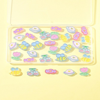 32Pcs 8 Style Transparent Acrylic Beads MACR-FS0001-95-1