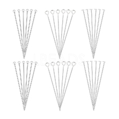 36Pcs 3 Styles 925 Sterling Silver Eye Pins STER-PH0002-65-1